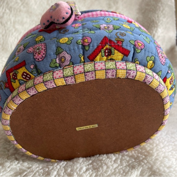 Rare Vintage 2001 Mary Engelbreit Flower Hearts Cute Sewing Basket - Picture 7 of 7